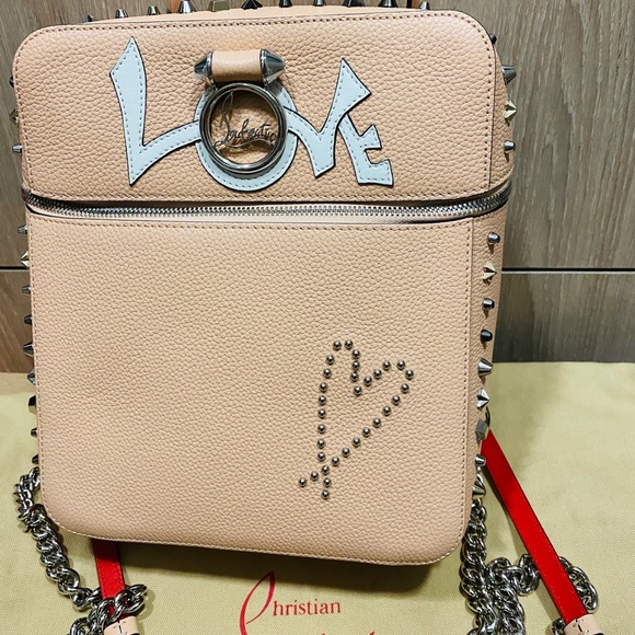 CHRISTIAN LOUBOUTIN- Rubylou Love Leather Backpack - Picture 15 of 16